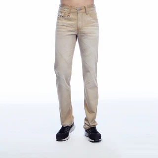 【BOBSON】男款刷色半舊直筒褲(1788-72)