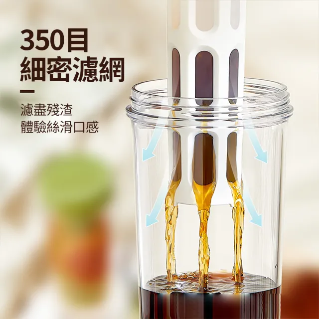 【Dagebeno荷生活】350目細密濾網冷萃壺 泡茶咖啡果茶麥茶大容量冷水壺(3入)
