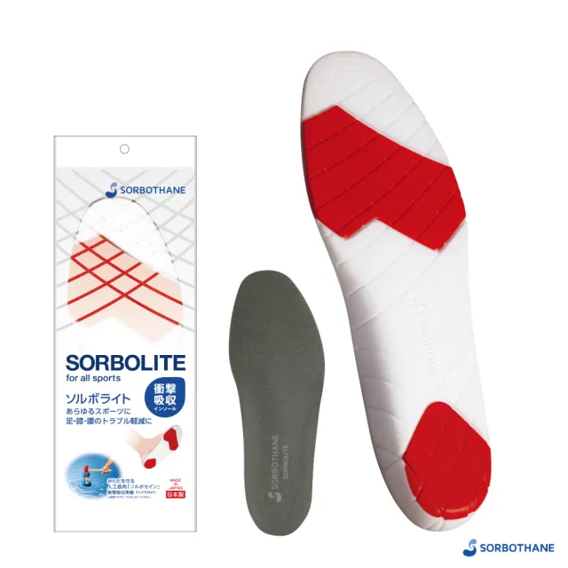 【SORBOTHANE】日本舒宜保 輕薄吸震鞋墊一雙入(SORBO 吸震鞋墊)