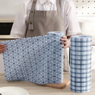 【Dagebeno荷生活】加厚超大尺寸可重覆使用廚房懶人抹布 點斷式乾濕兩用吸水巾(3卷)