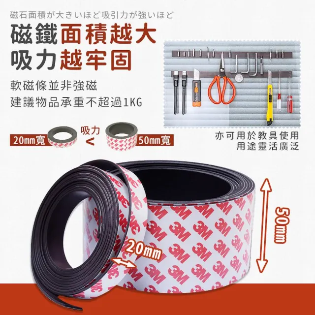 【DREAMCATCHER】3M背膠軟磁條 2米50mm(軟磁鐵 3M背膠 磁鐵貼片 軟磁條貼片 背膠軟磁鐵 教具磁條)