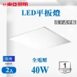 【東亞照明】LED 40W 60*60 平板燈 白光 2入組(LED 40W 平板燈)