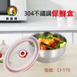 【鵝頭牌】台灣製造#304不鏽鋼保鮮調理盒/鍋(17cm / 1.4L 可直火烹煮)