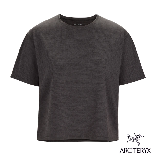 【Arcteryx 始祖鳥官方直營】女 Taema Crop 快乾短袖圓領衫(黑)