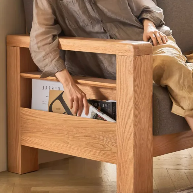 【橙家居·家具】加莫沙發雙人位＋腳凳沙發C款 JM-A5069(售完採預購 木框沙發 原木沙發 客廳椅 腳凳)