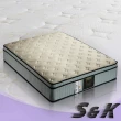 【S&K】針織布+乳膠 硬式獨立筒床墊-雙人加大6尺