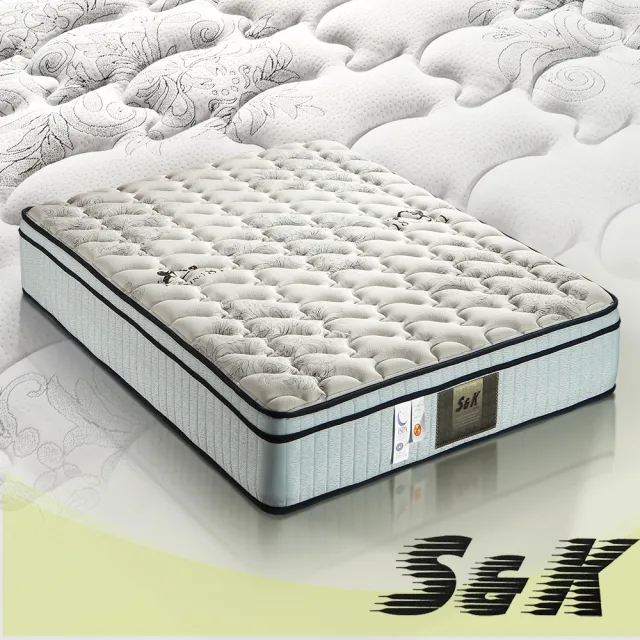 【S&K】天絲乳膠防蹣蜂巢獨立筒床墊(單人加大3.5尺)