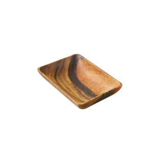 【仙德曼 SADOMAIN】洋槐原木餐具長方深皿-中(廚房餐具/露營用品/料理用具/原木餐具/托盤)