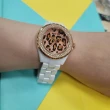 【GOTO】精艷豹點潮流時尚陶瓷手錶-金x白/38mm(GC7158B-82-441)