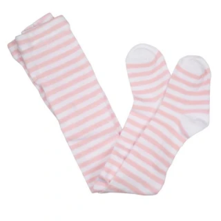 【美國 Luvable Friends】彈性內搭保暖褲襪 - 粉白條紋(01526)
