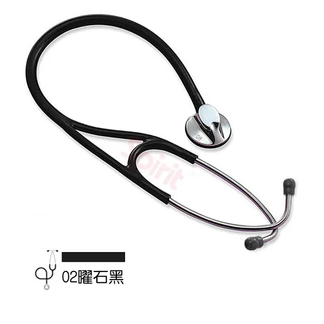 【Spirit】心臟科不鏽鋼單面聽診器/曜石黑/CK-S748PF-02