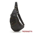 【vensers】小牛皮潮流個性包-胸包(N103201黑色)