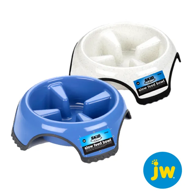 【JW】防滑慢食碗-中(藍、白)