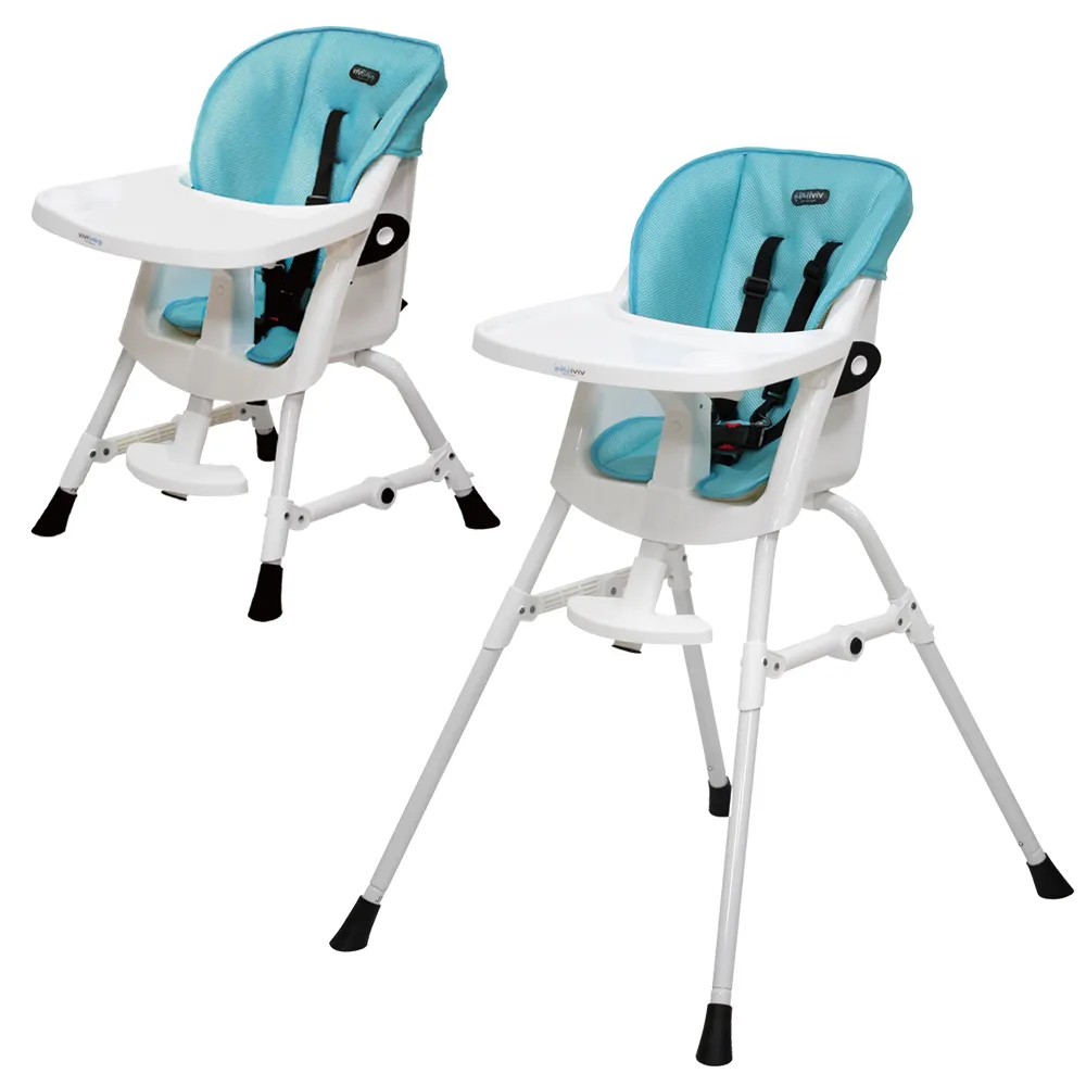 【ViVibaby】台灣製 高腳餐椅 折疊式 兒童安全餐椅/多功能/可調式兒童餐椅(餐桌 多功能可攜式寶寶餐椅)