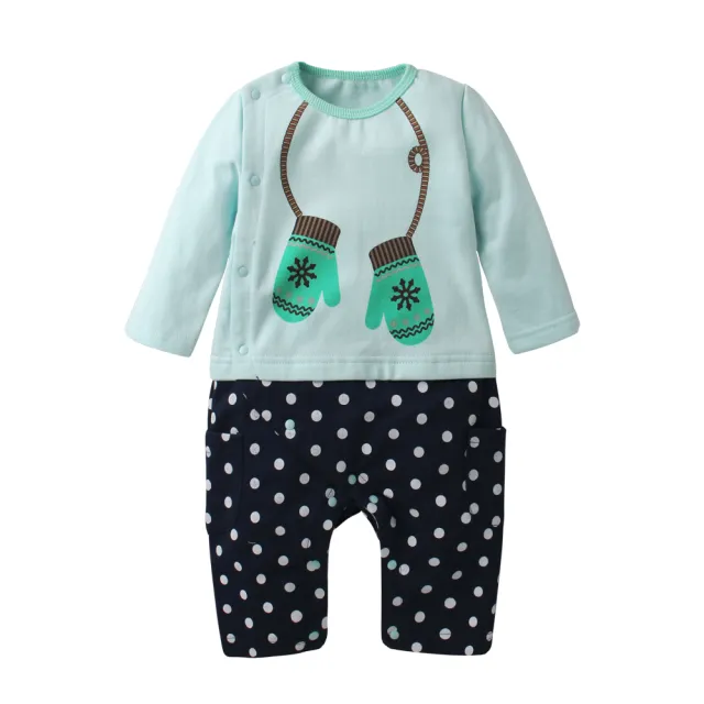 【baby童衣】圓領假兩件長袖連身爬服 64002(共2色)