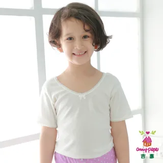 【annypepe】女童短袖內衣 縲縈Rayon  吸濕排汗-白 90-150(女童內衣 兒童內衣 女童短袖 兒童短袖)
