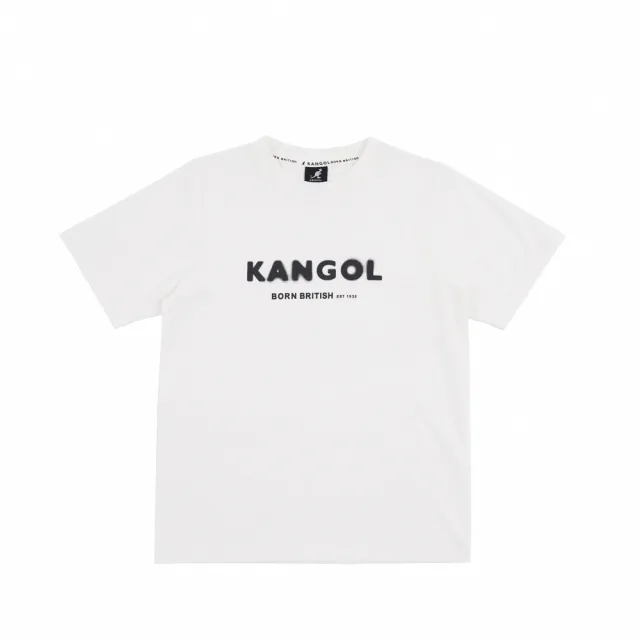 【KANGOL】短袖 短T 白 大LOGO 袋鼠 基本款 女(6322100700)