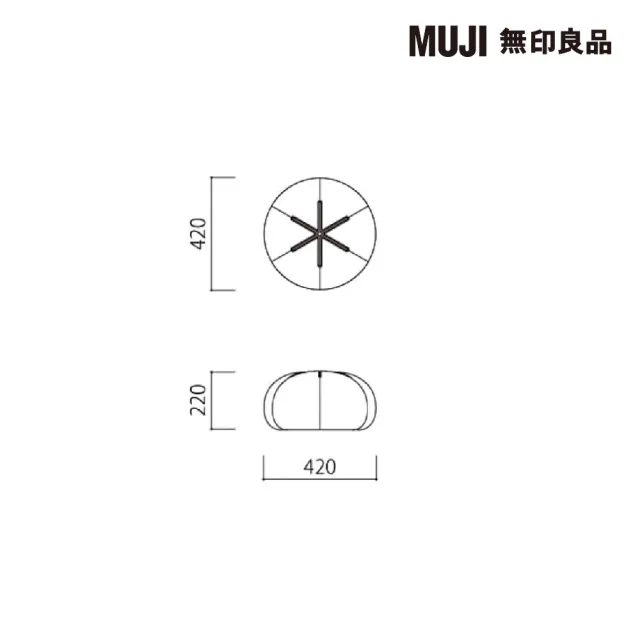 【MUJI 無印良品】泡芙懶骨頭本體/小/藍灰/寬42x深42x高22cm