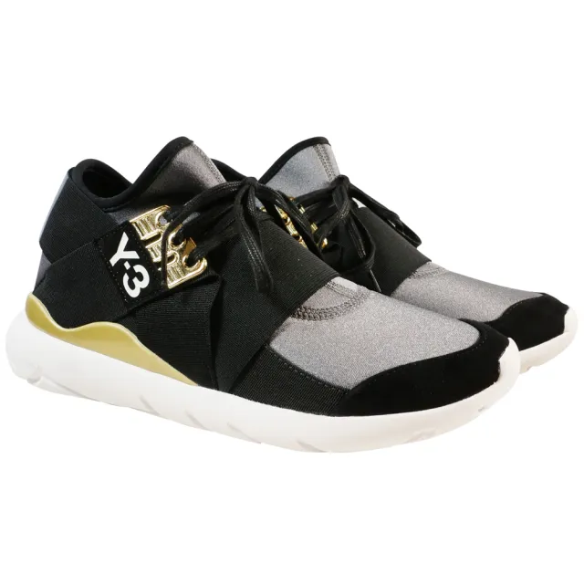 Y-3 adidas】QASA ELLE LACE 武士忍者鞋(平輸品/黑金) - momo購物網