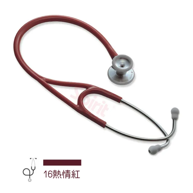 【Spirit】心臟科不鏽鋼雙面聽診器/熱情紅/CK-S747PF-16
