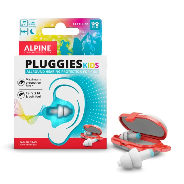 【ALPINE】荷蘭 Pluggies kids 兒童防噪音飛行游泳專注耳塞