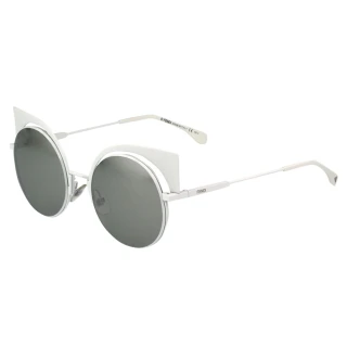 【FENDI】-廣告主打 水銀鏡面 太陽眼鏡FF0177S(白色)