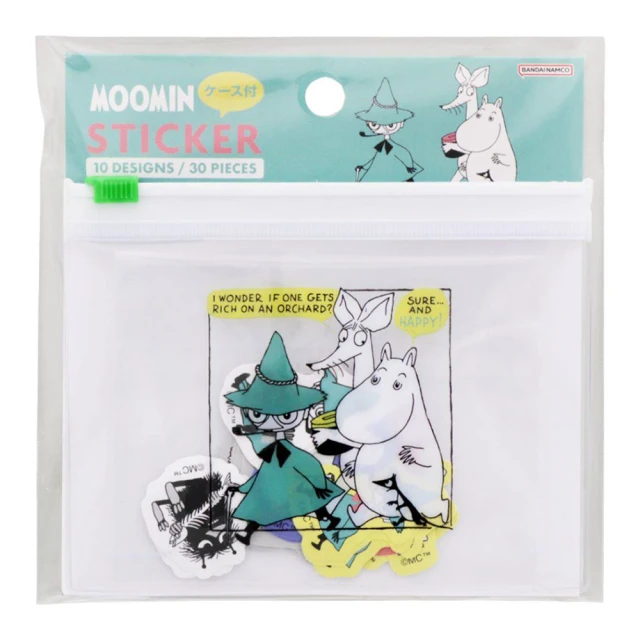 【sun-star】Moomin嚕嚕米 造型貼紙包 附扁平收納袋 嚕嚕米與阿金 露營