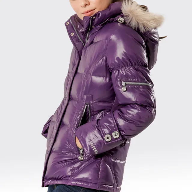 【SAMLIX山力士】JIS90%女防潑水保暖羽絨外套#362(咖啡.黑色.紫色)