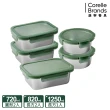 【CorelleBrands 康寧餐具】316可微波不鏽鋼保鮮盒超值5入組(E03)
