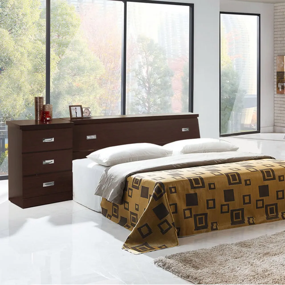 【樂和居】雅典三件式3.5尺單人房間組2色可選(床頭+床底+床頭櫃)