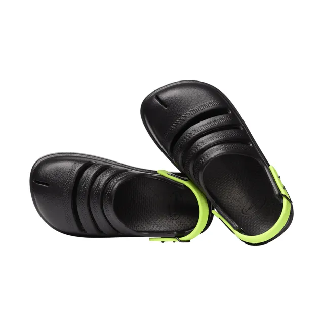 【havaianas 哈瓦仕】洞洞鞋 童鞋 兒童 涼鞋 拖鞋 懶人鞋 Kids Clog 黑 4148260-3577K(哈瓦士)