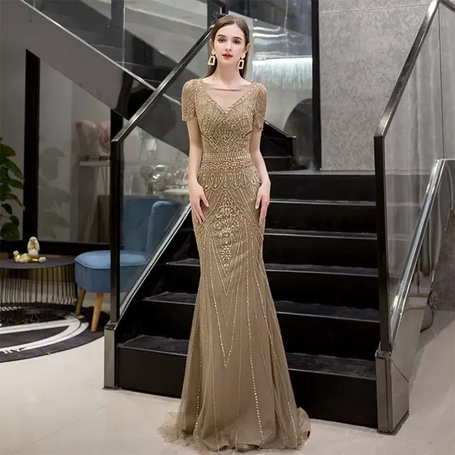 【女神婚紗禮服】高端奢華閃耀美人魚宴會晚禮服 PLGZ-27 1987圖片色(晚宴服 主持人)