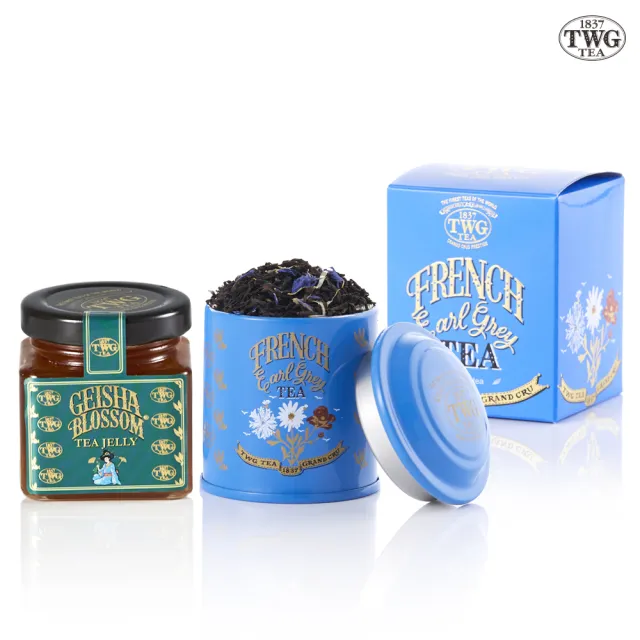 【TWG Tea】迷你茶罐果醬雙入禮物組(法式伯爵茶 20g/罐+蝴蝶夫人之茶果醬)