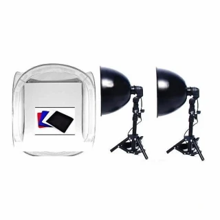 【KB601廣口攝影棚組】60cm攝影棚 雙燈組(攝影棚)