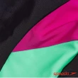 【SPEEDO】女 運動兩件式平口泳裝 Colourblock(黑/粉紫/綠)