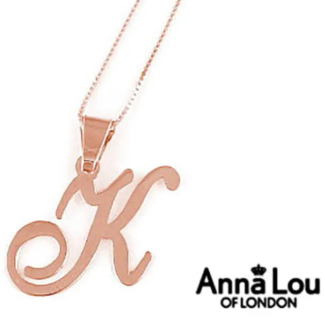 【Anna Lou Of London】倫敦品牌 M 個性字母項鍊 玫瑰金(絕版品 售完不補)
