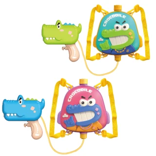 【Playful Toys 頑玩具】鱷魚電動背包水槍(兒童水槍 戲水玩具 戶外玩具)