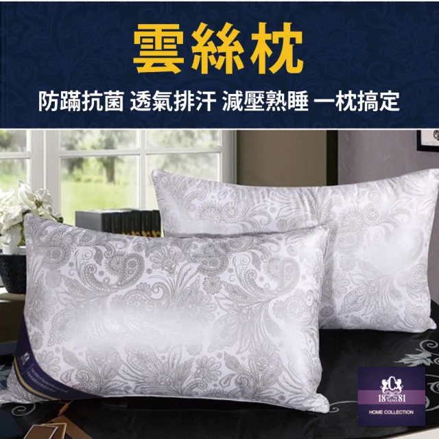 【18NINO81】防蹣抗菌透氣排汗 雲絲枕(單枕)