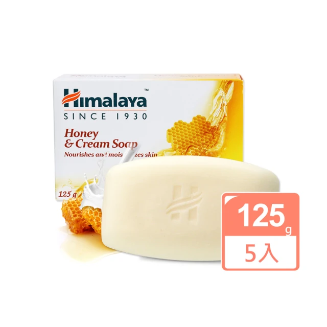 【印度 Himalaya喜馬拉雅】蜂蜜乳霜保濕香皂 125g(5入)
