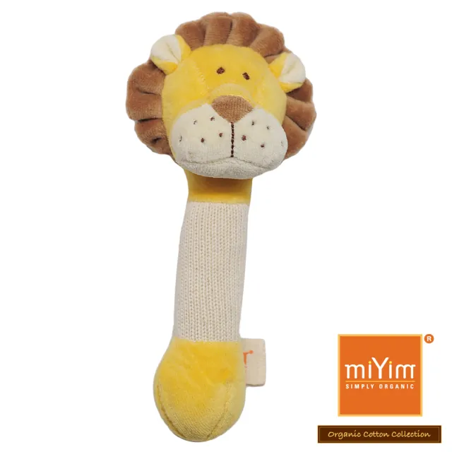 【美國miYim】有機棉吉拿棒-多款動物造型(新生寶寶安撫玩具手搖鈴固齒器娃娃)