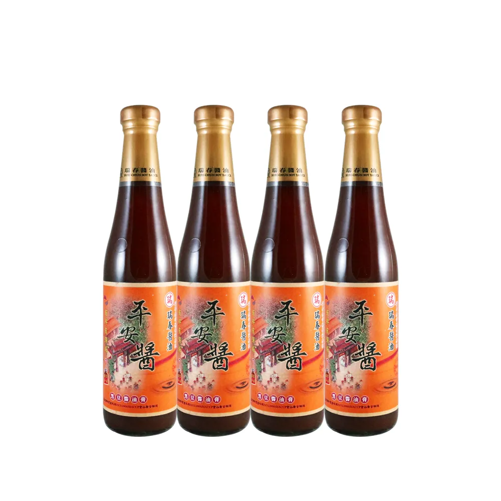 【瑞春醬油】平安醬黑豆油膏X4入(420ml/瓶)