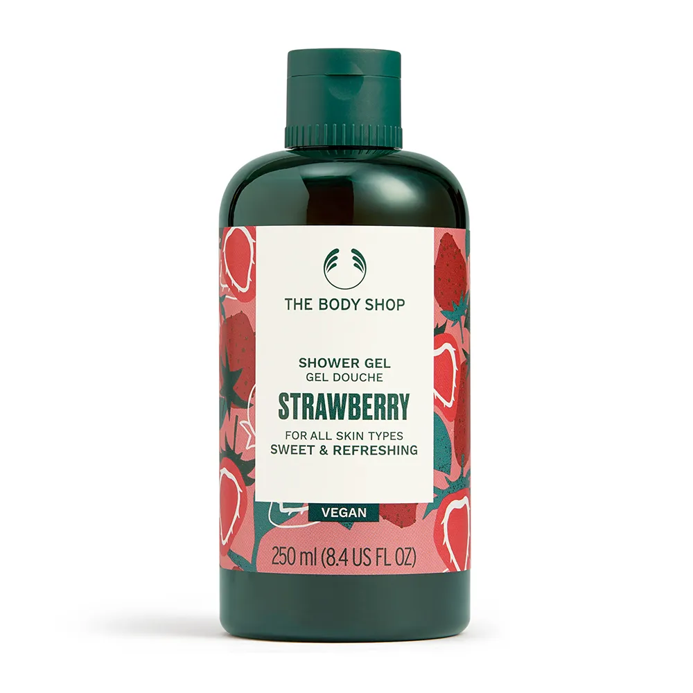 【THE BODY SHOP 美體小舖】草莓嫩白沐浴膠(250ML/沐浴乳)