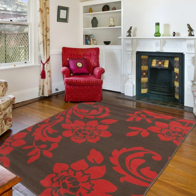 【Ambience】比利時Luna 現代地毯--艷紅(160x225cm)