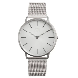 【ZOOM】THIN 5010 極簡超薄米蘭帶手錶-銀白-42mm(ZM5010)