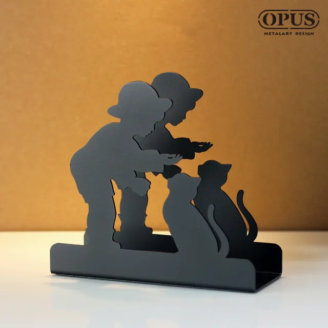 【OPUS 東齊金工】歐式鐵藝信件架 金屬玄關收納架 商務禮品 裝飾 禮物(LE-bo16B 童伴 經典黑)