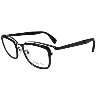 【Yohji Yamamoto 山本耀司】山本耀司時尚立體方框造型光學眼鏡(黑 YY1019-019)