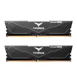 【Team 十銓】T-FORCE VULCAN 火神系列 DDR5-6400 16Gx2_32GB CL40 桌上型超頻記憶體(黑色)