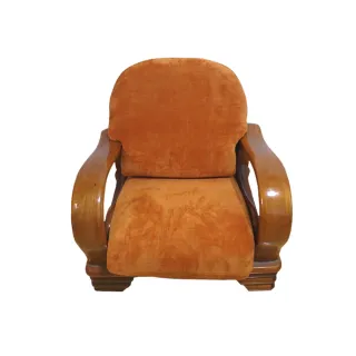 【Osun】厚綿絨防蹣彈性沙發座墊套/靠墊套(香檳橘1人座二入1組  聖誕禮物CE208)