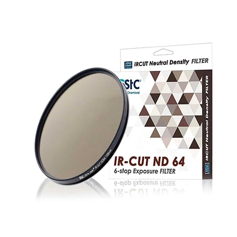 【STC】IR-CUT 6-stop ND64 Filter(82mm 零色偏ND64減光鏡)