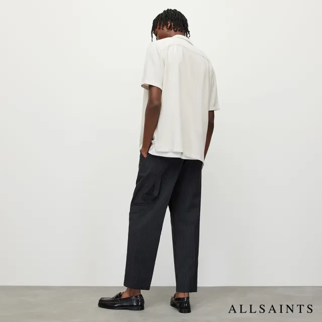 【ALLSAINTS】CAIRO 中腰羊毛混紡直條紋西裝長褲 MM006Y(直筒版型)